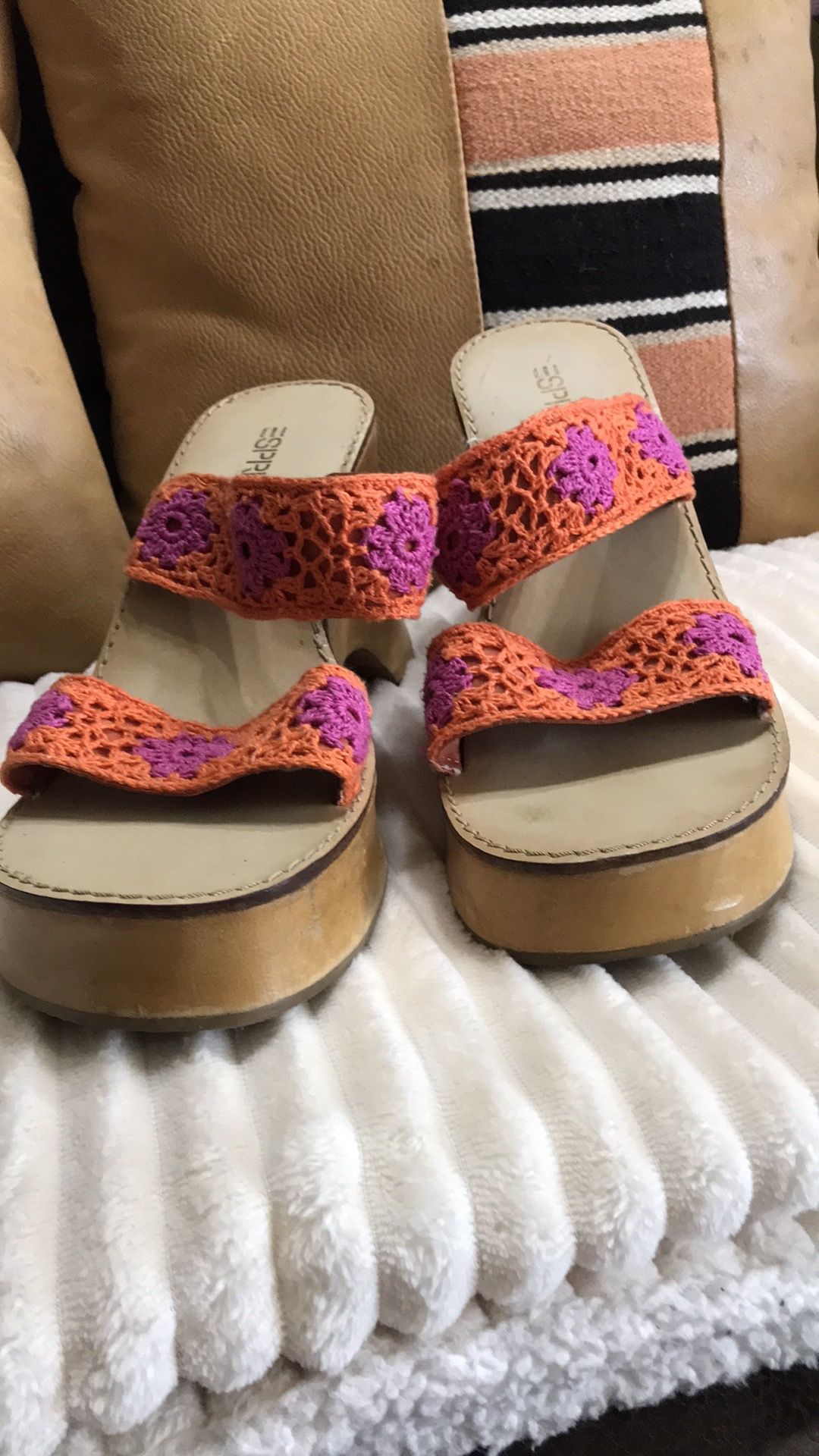 Rare Esprit Wooden Sandals 👡
