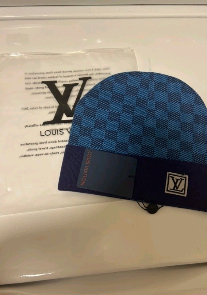 Louis Vuitton Petit Damier (One Size) Men's Hat NM Graphite 1to1 High Quality Blue
