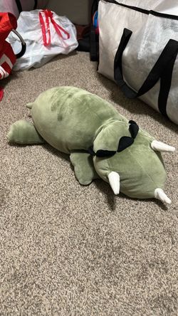 Large Green Triceratops Plush Stuffed Animal