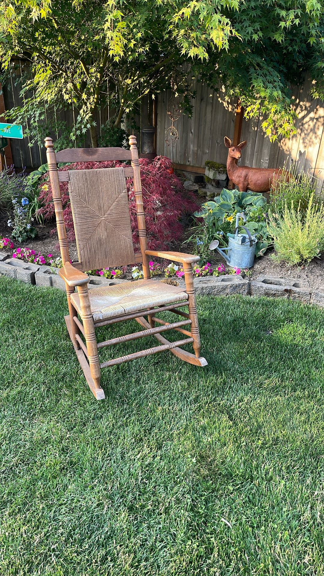 Country cabin farmhouse, front porch rocker