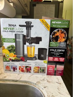 Ninja NeverClog Cold Press Juicer | 24oz Juice Jug & 36oz Pulp Container