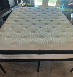Queen bed and frame