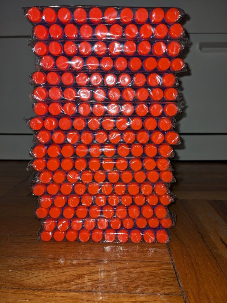 17 Packs Of Unopened Brand New Nerf Bullets With 10 Nerf Bullets In Each Pack