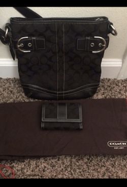 Authentic Coach purse and matching wallet