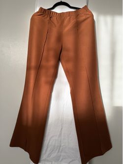 Bagatelle Collection New York Copper Satin Wide Leg Pants - Size S