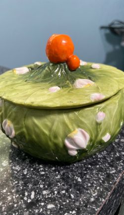 Antique Covered China Dish