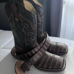 Cowboys Boots Nuevas Originales Caimán  Con Cinto