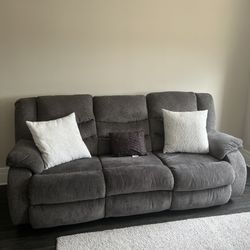 Ashley Grey Reclining Sofa