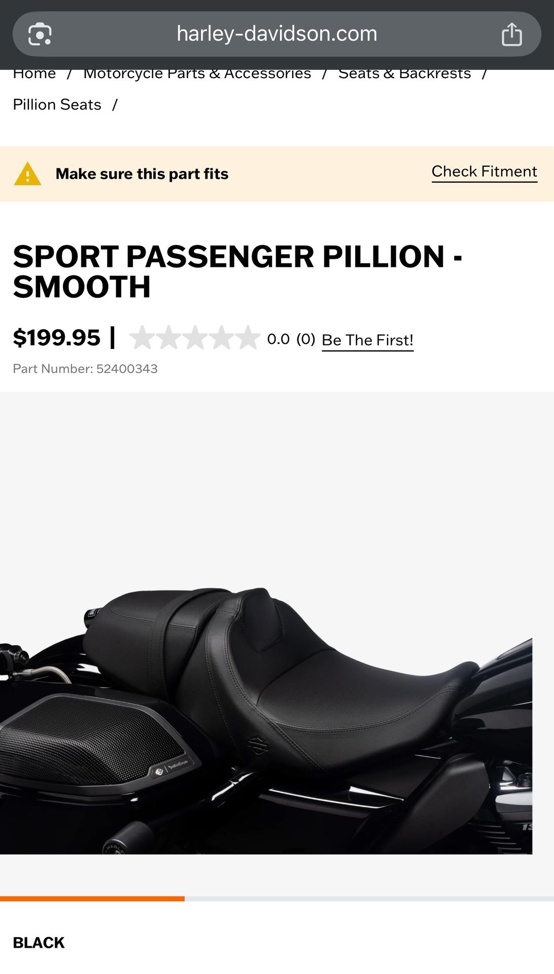 Harley Davidson touring Seat