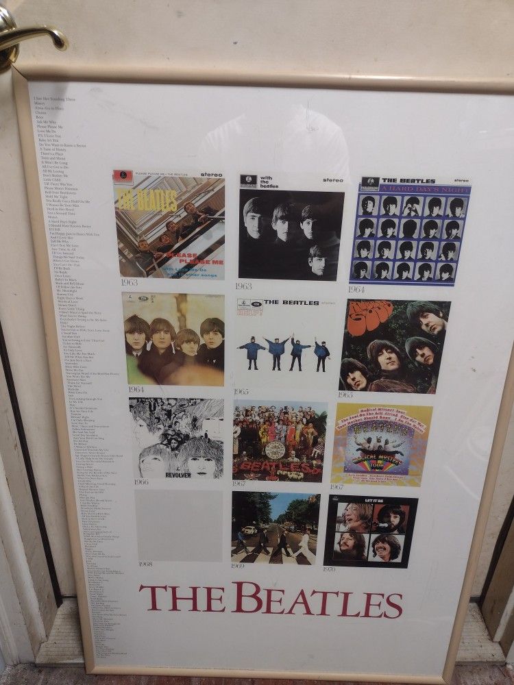 Framed Beatles Poster
