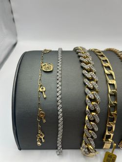 Check description Gold & Diamond Bracelets 💎💛 Cuban, Tennis, More