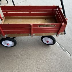 Vintage Wood Radio Flyer Town And Country Wagon