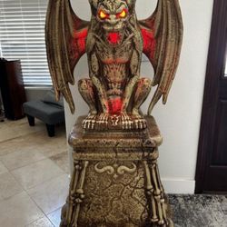 Large 5 FOOT TALL LED Gargoyle Tombstone - Built Sturdy And Solid - HUGE BOX - NEW IN BOX