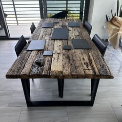 6 Seat Dining Table Wood 