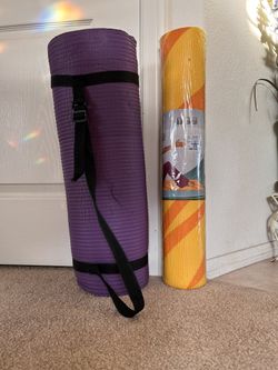 2 Yoga Mats Nonslip & Reversible.
