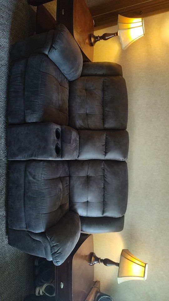 Two Seater Black Couch 