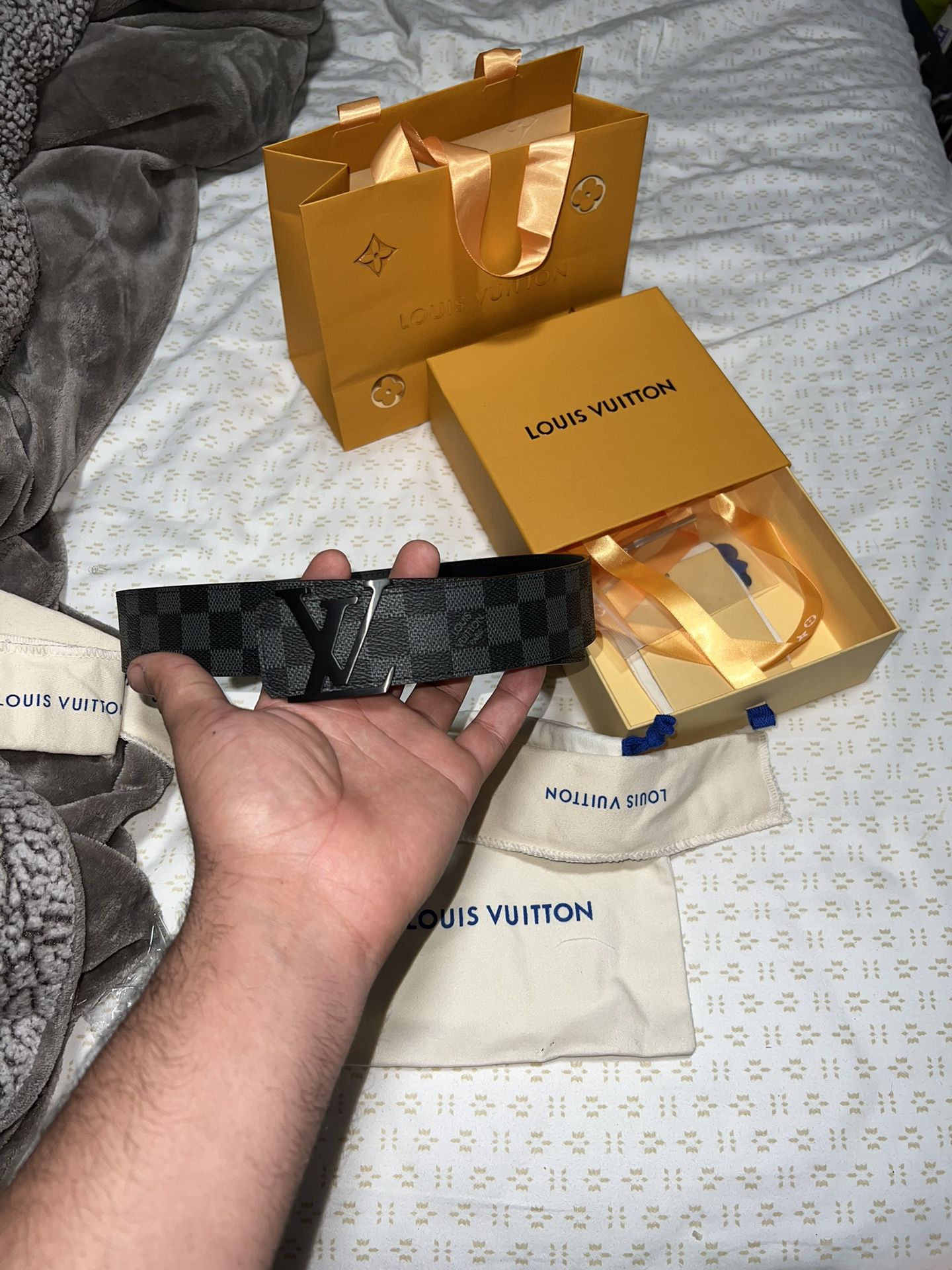 Louis Vuitton Graphite Belt Size 105/42 for Sale in Lawrence, MA