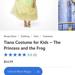 Disney Brand Tiana Costume Brand New Never Worn