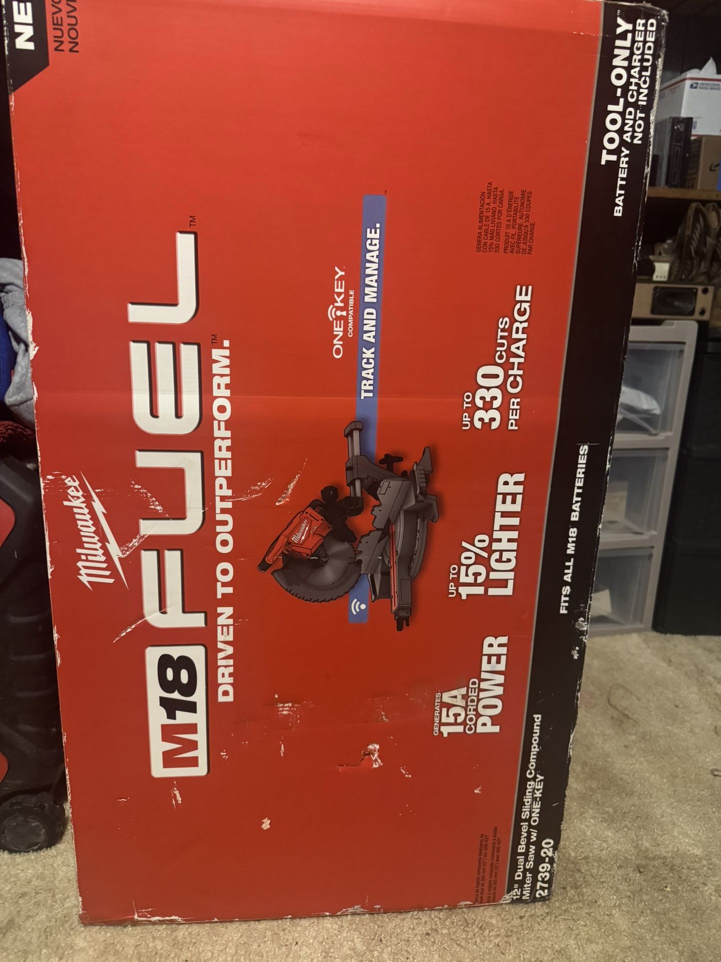 Milwaukee M18 FUEL 12" Dual Bevel Sliding Compound Miter Saw (Tool Only), model 2739-20.