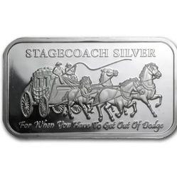 Stagecoach 1 oz Of silver Bar. 