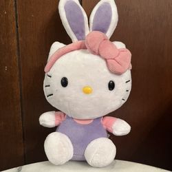 Ty Hello Kitty  Sanrio Bunny Rabbit Ears Plush 8" Easter Pink Purple Outfit 2013 No Tag