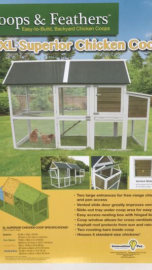 Xl Chicken Coop Coops Feathers Walk In Hen House With Interior