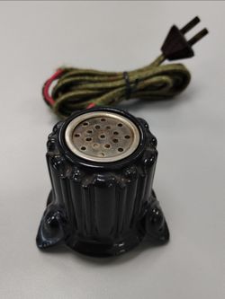 Antique Eagle 812 tilt to light electric lighter, black ceramic, '20's/'30's/'40's