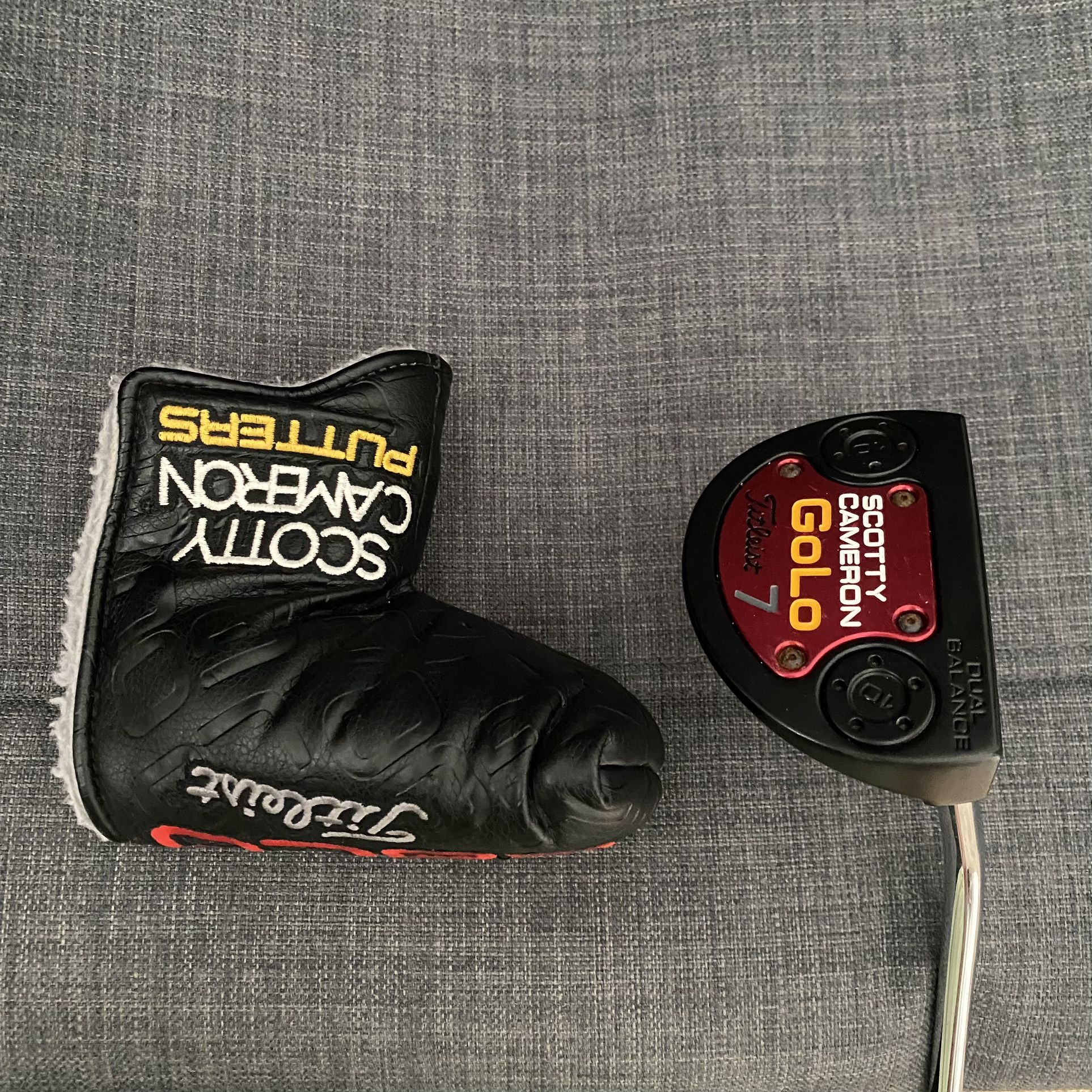 Titleist Scotty Cameron Golo 7 Dual Balance Putter Black Red Carbon Fiber Rare