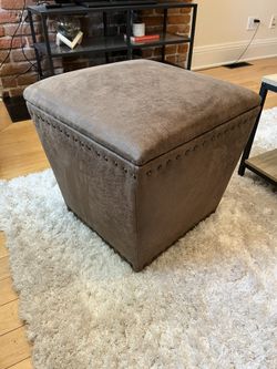 Studded Ottoman With Storage