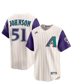 Arizona Diamondbacks Randy Johnson Nike Cream Throwback Cooperstown Collection Limited Jersey