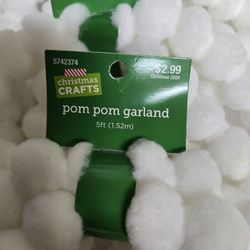 Pom Pom Garlands 5ft Each (All 3 For $5)
