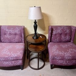 Sofa Chairs Tables Lamp