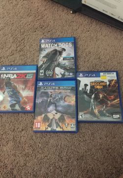 PS4 GAMES SAINTS ROW, NBA 2K15, SECOND SON, WATCH DOGS