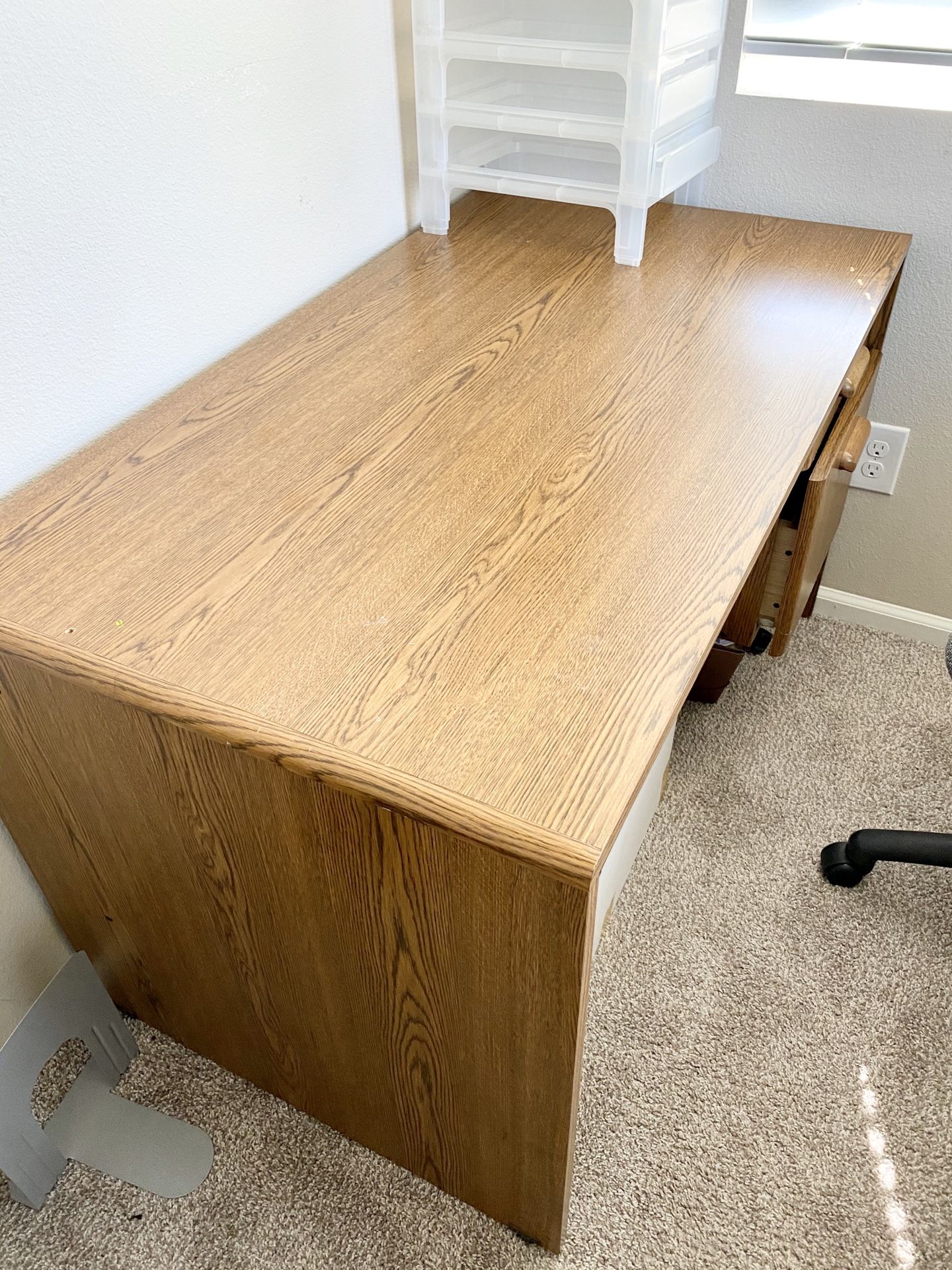 large wooden desk