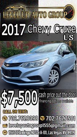 2017 Chevy Cruze LS Sedan • Clean title • reliable • excellent condition • great on gas • well maintained • Best Deals Used Vehicle Las Vegas • Low mi