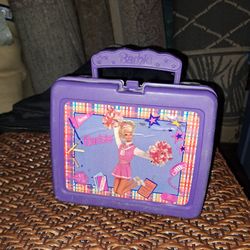 Vintage 1996 Barbie Cheerleader Plastic Lunch Box