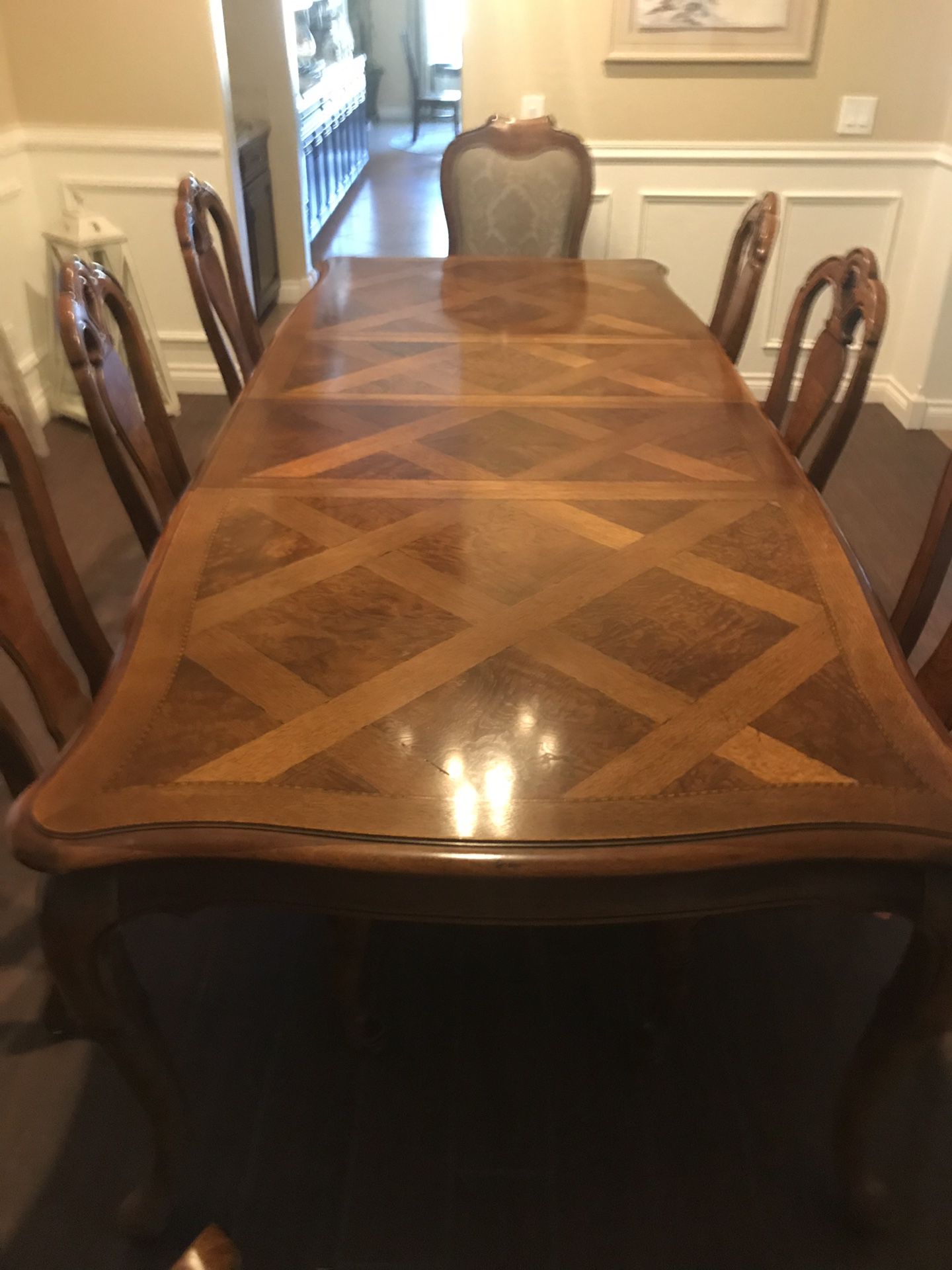 Grand Dining Table and 8 chairs