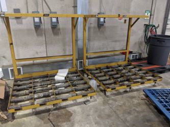 Battery rack with charging station