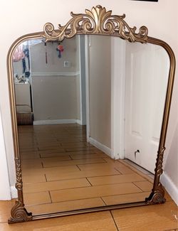 Vintage Ornate Gold Mirror