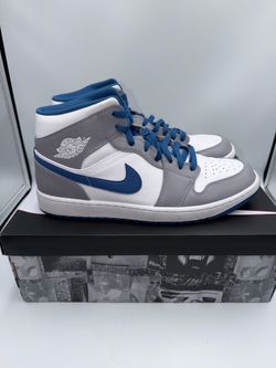 Air Jordan 1 Mid “True Blue” – Shoe Size 12