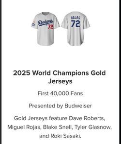 Gold Jersey - Dodgers vs Giants