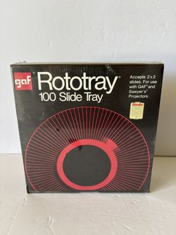 New Sealed Vintage GAF Rototray 100 Photo Slide Tray 