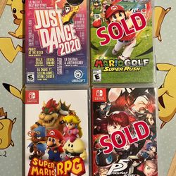 Nintendo Switch Games – Sealed & Like New – Super Mario RPG, Just Dance