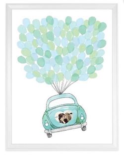 18x 24 Guest Sign In Picture Frame With Pen: Espresso / White Frames Available New
