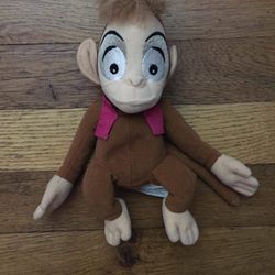 Abu Mini Bean Bag Beanie Aladdin Monkey Chimp 8” Plush disney