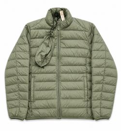 Amazon Essentials Packable Puffer Jacket Olive Green Men’s Medium New with Bag
