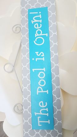New! Wood Pool sign. Measures 12x3