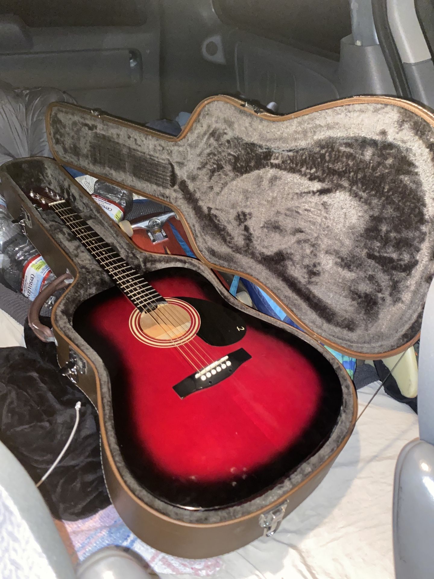 Acoustic Guitar + Hard Case Combo – Great Starter Set!