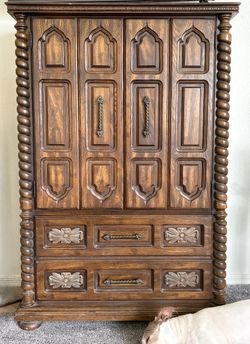 Large, vintage wooden bedroom suite