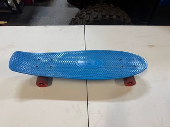 Blue Plastic Mini Cruiser Penny-Style Skateboard